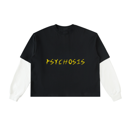 "PSYCHOSIS" Layered Sleeve Tee