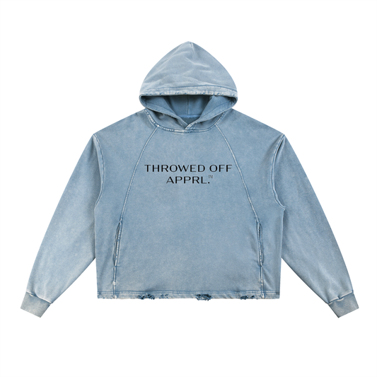 "Boschin' Around" Vintage Washed Frayed-Hem Hoodie